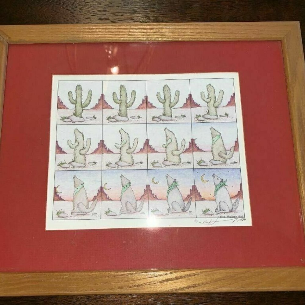 Transformations 1989 Signed Halsey Saguaro Print